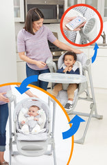 High chair with discount swing